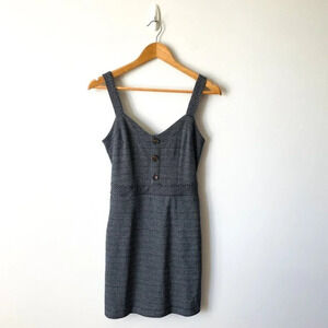 Abercrombie & Fitch Plaid Wide Strap Mini Dress Navy  White Size Small